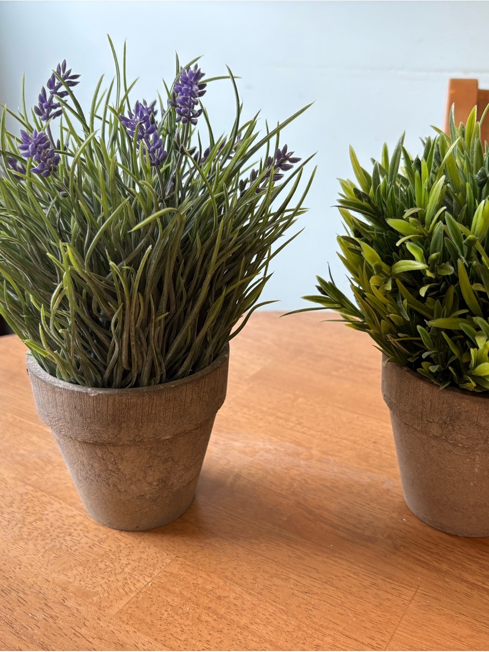 Artificial Lavender Potted Plant - Green and Purple Home Accent